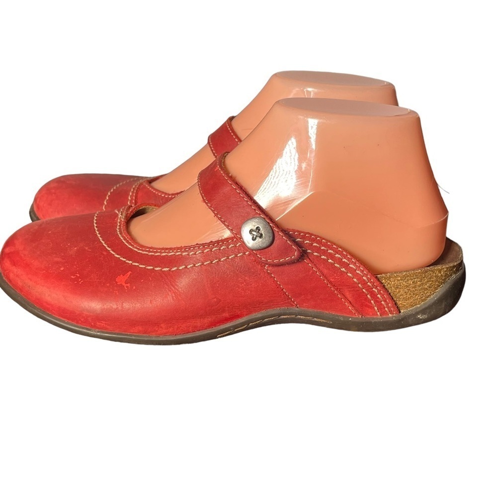 Dr Andrew Weil Orthotic 'Aida' Red Mary Jane Slip On Shoes Mules Clogs Size 7